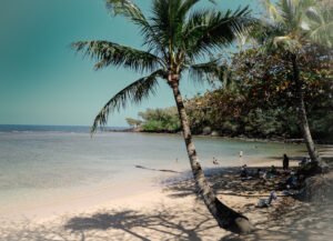 High-resolution landscape photo captured with the Leica Q3 showcasing vivid colors, sharp detail, and dynamic range in a tropical coastal scene.