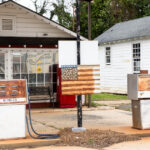 Billy Carter’s vintage gas station in Plains, Georgia, featuring retro signage and historic memorabilia.