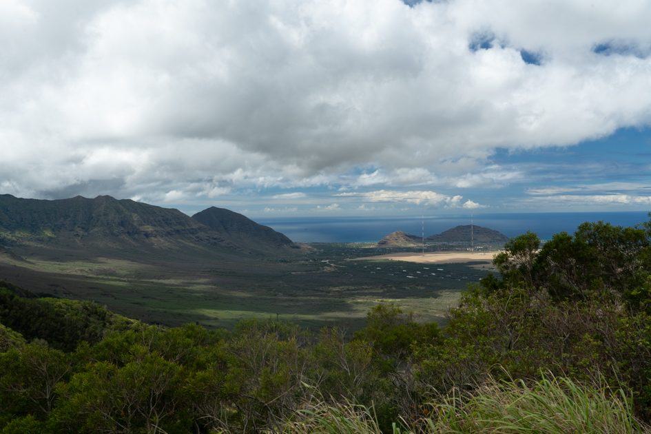 View from Puʻu Hapapa summit overlooking Oʻahu’s leeward coast