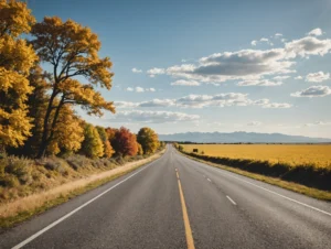 Scenic road trip from New York to Florida showing changing landscapes from winter to coastal views