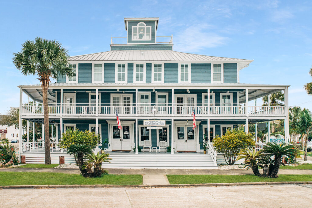 The Gibson Inn historic hotel exterior in Apalachicola Florida