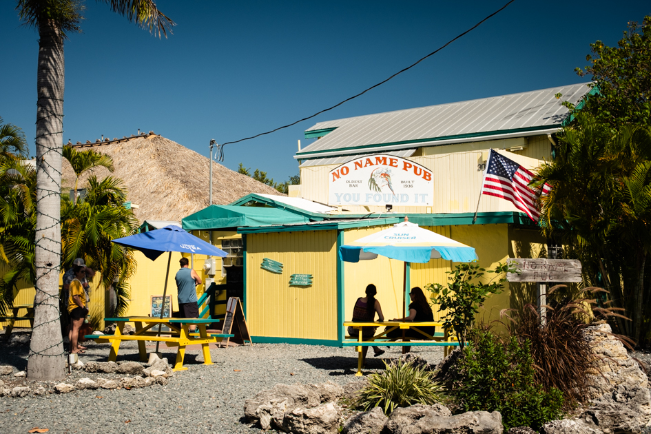 No Name Pub exterior on Big Pine Key Florida Keys rustic building