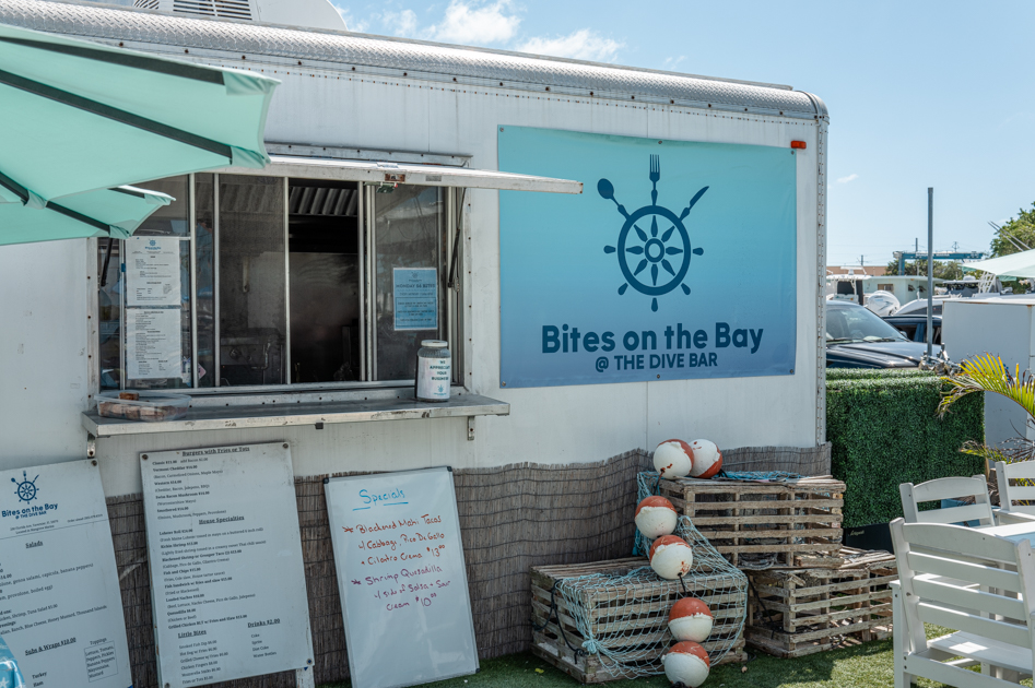 Bites on the Bay food truck in Key Largo serving fresh seafood near the waterfront