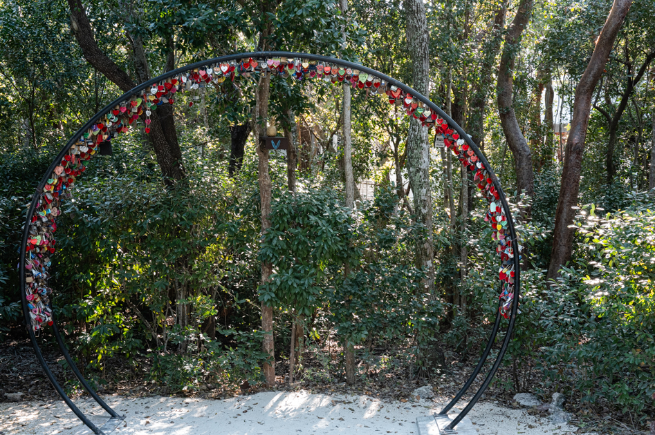 Decorative lock arch at Baker’s Cay Resort in Key Largo Florida
