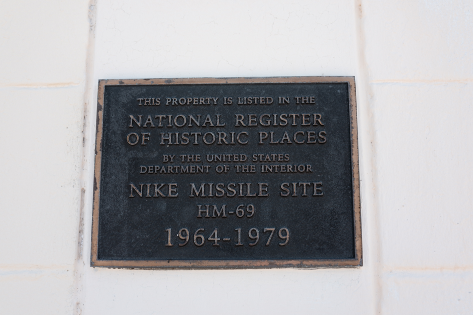 Historical plaque at Nike Missile Site HM-69 explaining Cold War missile site in the Everglades
