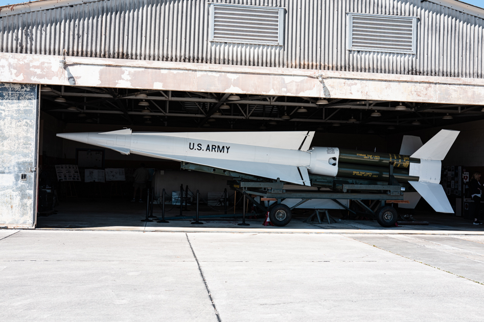 Nike Missile Site HM-69 in Everglades National Park with missile display and historic structures