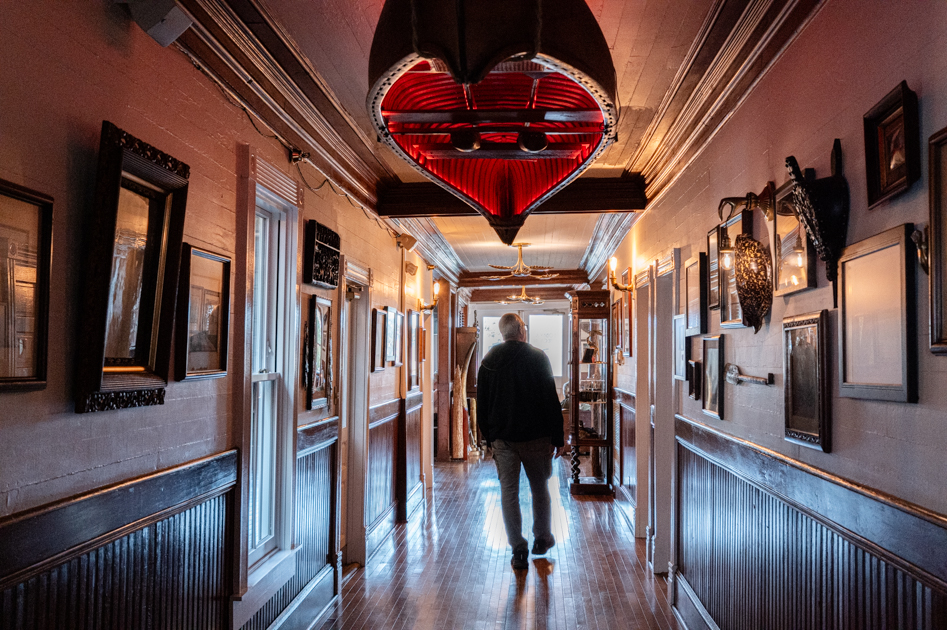 Interior of The Gibson Inn with historic decor in Apalachicola