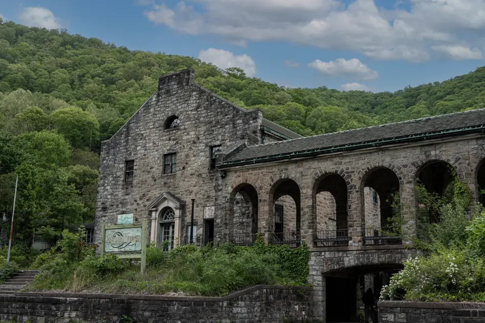 Historic Company Store building in Itmann along the West Virginia Coal Heritage Trail.