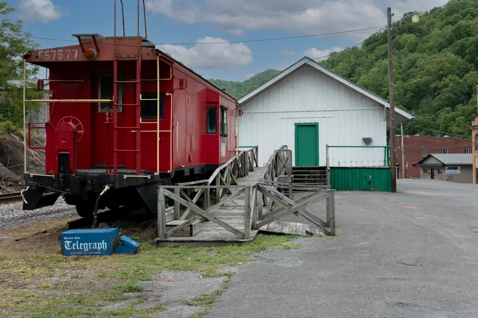 Historic railroad station in War that once supported the region’s coal industry.