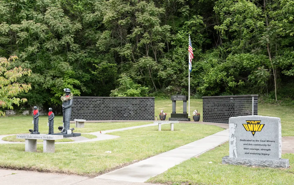 Inscription on the Coal Miner’s Memorial in Mullens honoring miners and their legacy.