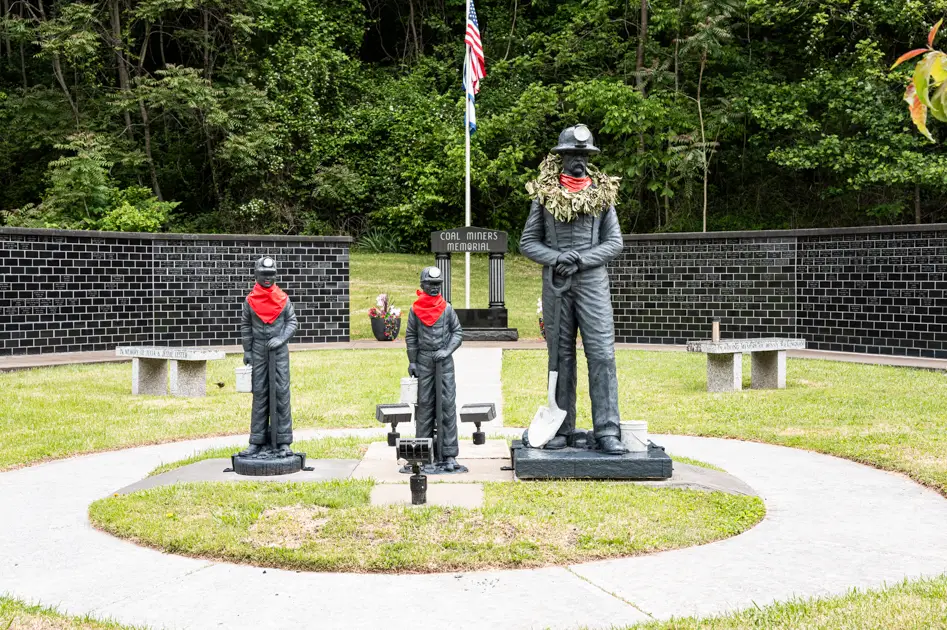 The Coal Miner’s Memorial in Mullens honoring the miners of southern Appalachia.
